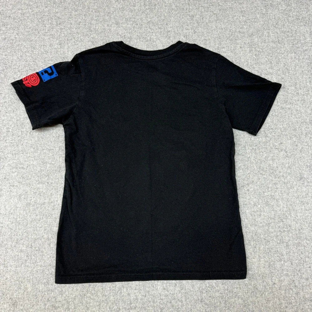 Nintendo Super Mario Luigi Graphic T-Shirt Size 10/12 Black Short Sleeve Youth